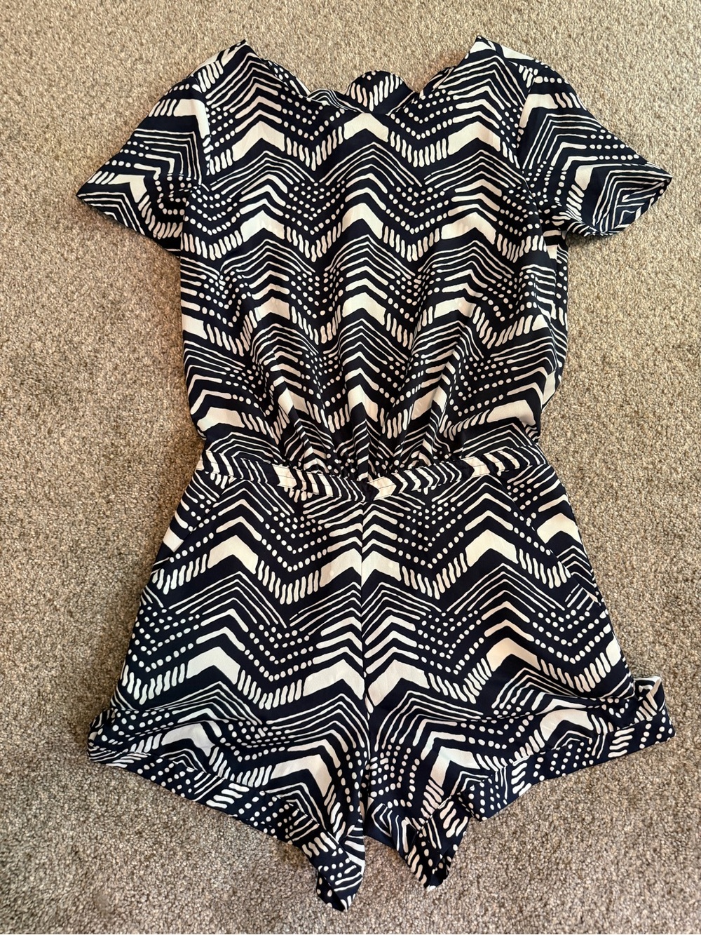 J. Crew navy & white romper